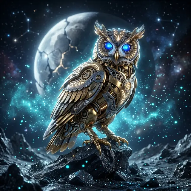 Lumina the brass owl